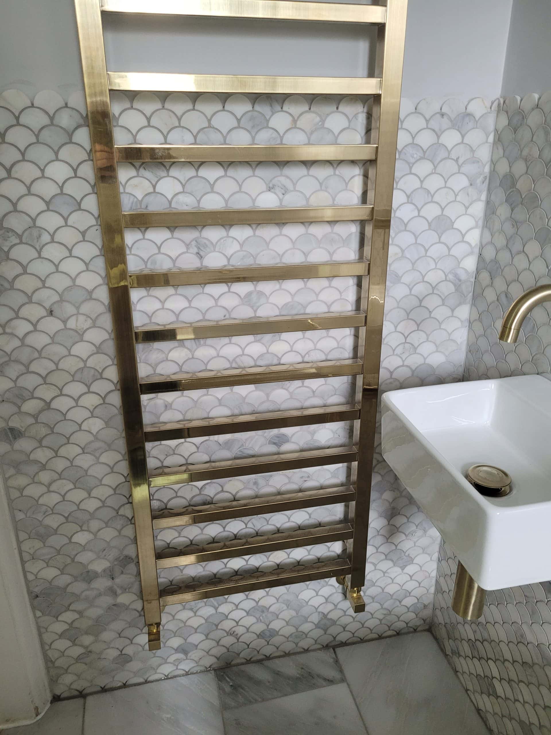 Gold towel rail